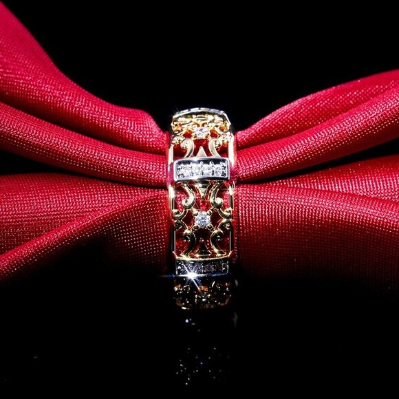 ❤️14K GOLD | Jewelry | Limited Edition 4k Gold Hollow  😍LIMITED EDITION 14K Gold Hollow Flower Pattern Ring for Women, F024